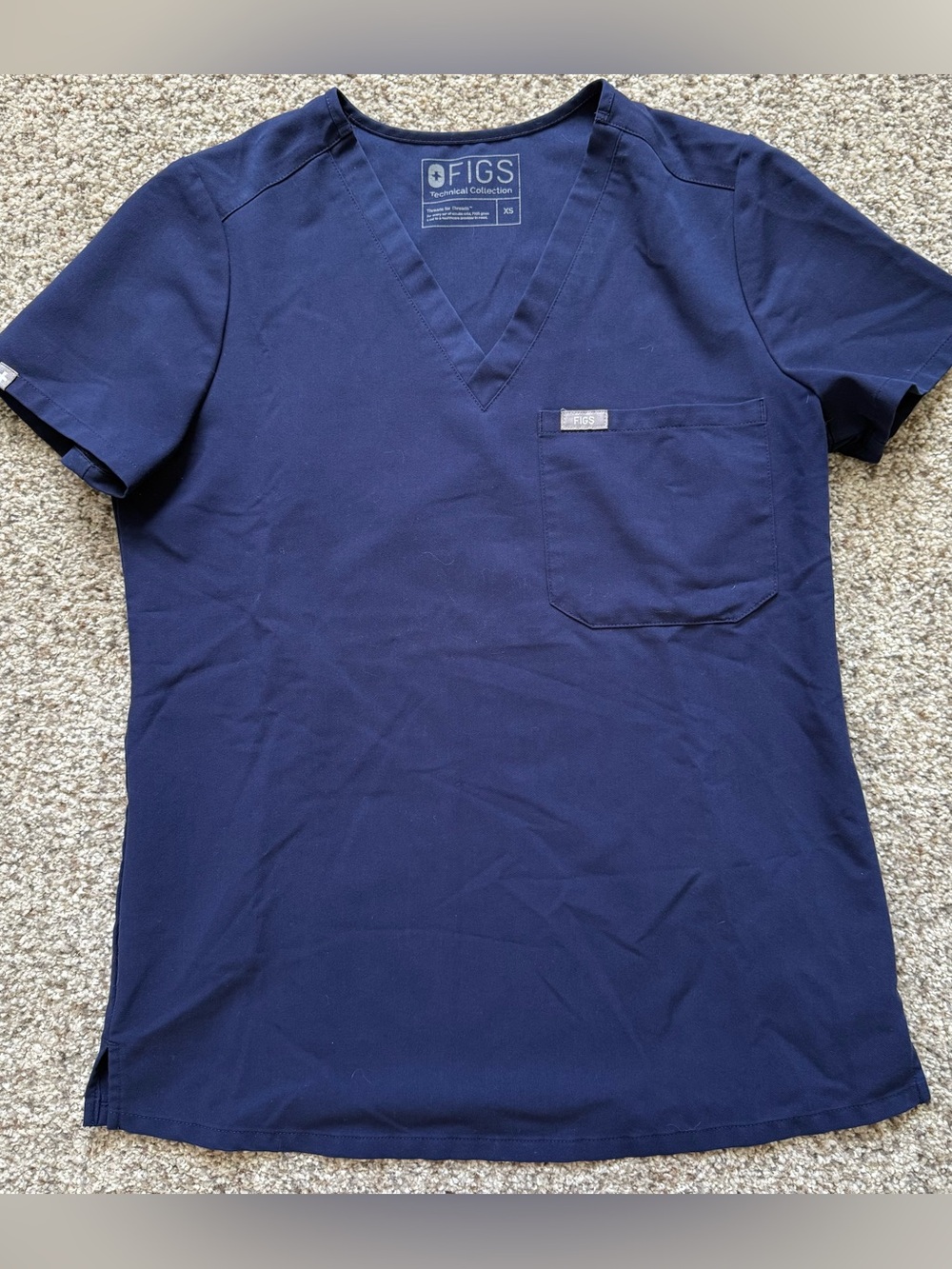 FIGS Women’s Navy V-Neck Scrub Top